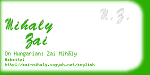 mihaly zai business card